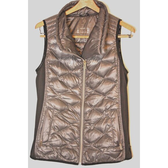 Calvin Klein Jackets & Blazers - CALVIN KLEIN Puffer Vest Jacket Women's sz M Gray Black Headphone Access
